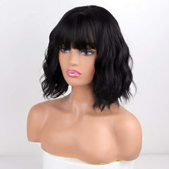 MISSQUEEN 12-inch length short wig with modern bob silhouette