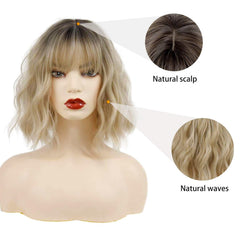MISSQUEEN synthetic heat-resistant wig supports styling with curling or flat irons.