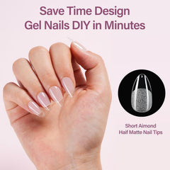 Misssix 12-sizes almond nail tips display for precise fit.