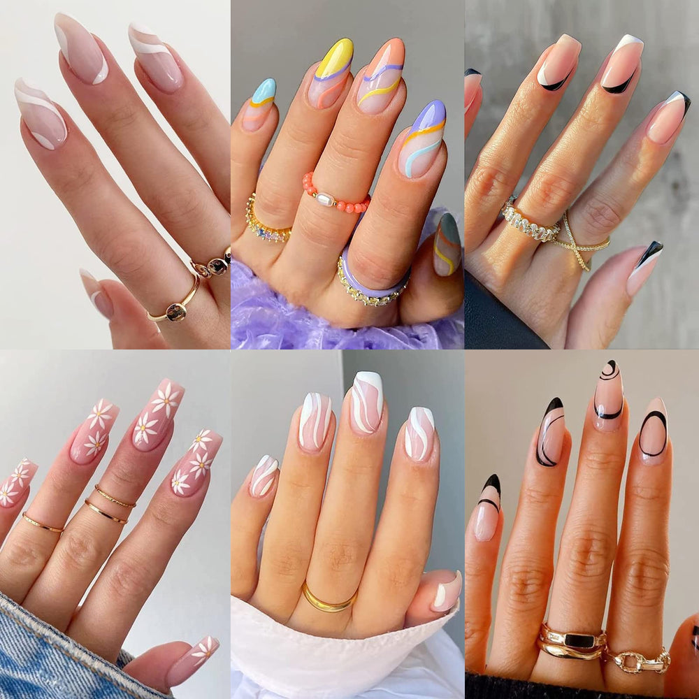 Misssix press-on nails almond and square design for a quick salon-ready manicure