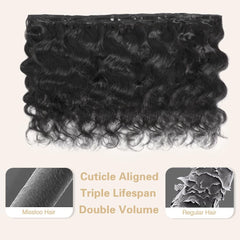 Misstoo ultra-thin double-drawn weft close-up showing a flat seamless install.