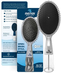 Mister Brush bottle-mist closeup for quick hair refresh on the go