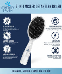 Mister Brush no-tangle bristles closeup glide through knots smoothly