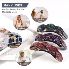 Mistofu auto hair barrette highlights removable inner bar for thicker hair