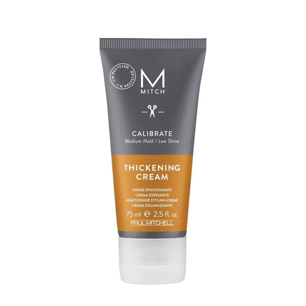 MITCH Calibrate Thickening Cream bottle application for effortless volume and light feel