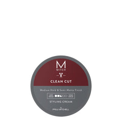 MITCH Clean Cut Styling Cream bottle showing semi-matte finish for versatile men's styles