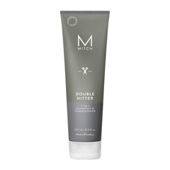 MITCH Double Hitter bottle front view for quick all-in-one cleanse and condition.