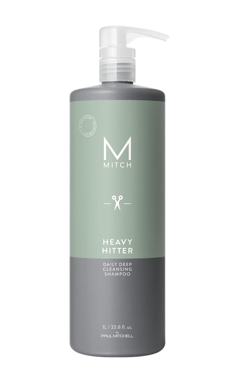 MITCH Heavy Hitter bottle showing daily deep cleanse for refreshed hair
