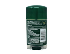 Label close-up highlights unscented formula on Mitchum anti-perspirant.
