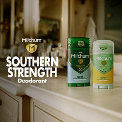 Mitchum paraben-free label highlights skin-friendly daily use.