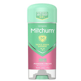 Mitchum Powder Fresh Power Gel pack4 shows four 3.4 oz sticks delivering long-lasting protection.