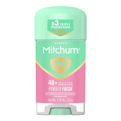 Mitchum Women’s Triple Odor Protection Gel powder-fresh application for all-day confidence.