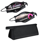 Mity Rain travel case exterior in PU leather offers waterproof protection for Dyson Airwrap gear