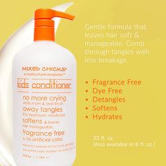 Mixed Chicks kids hair soft close-up—detangling and manageability for daily styling