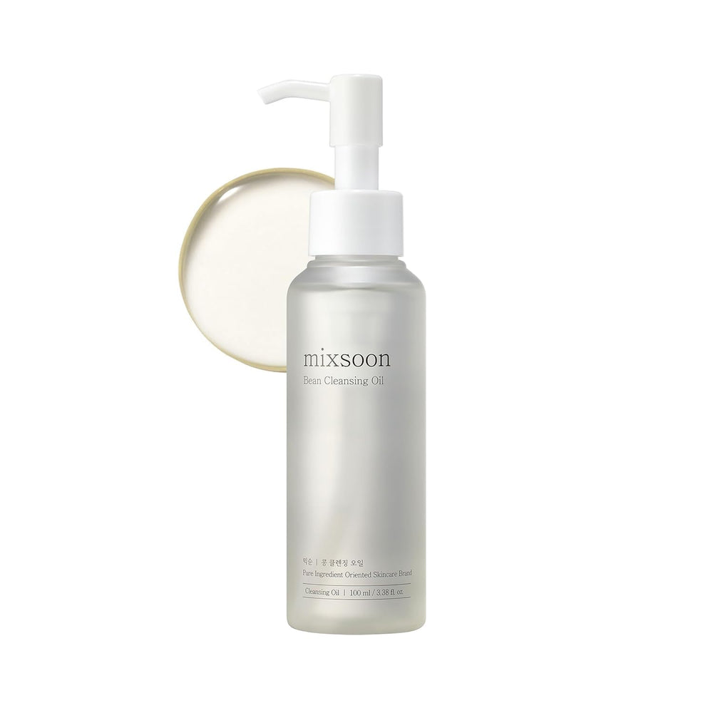 Mixsoon Bean Cleansing Oil bottle demonstrating lightweight cleansing for makeup removal and hydration