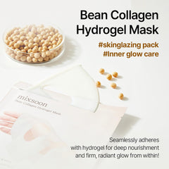 mixsoon Bean Collagen Hydrogel Mask skin application demo for pore tightening