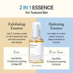 Mixsoon Bean Essence being massaged onto the face for smoother texture.