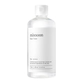 Mixsoon Bean Toner bottle front demonstrates minimalist packaging and daily hydration potential.