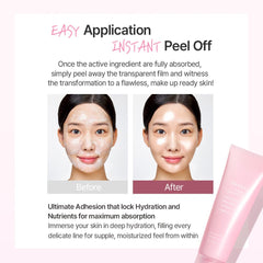 Mixsoon Collagen Glass Skin Mask on-face closeup showing snug fit