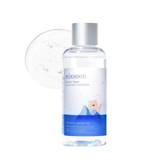 Mixsoon Glacier Water HA Serum bottle close-up signaling premium hydration.