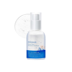 Mixsoon glacier-water-serum bottle closeup for hydration boost.