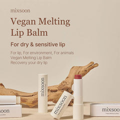 mixsoon lip balm soft texture on application offers light, non-sticky shine for everyday use