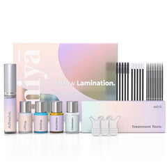 MIYA LASH lifting lotion bottle for a salon-grade brow lift lasting up to 6 weeks.