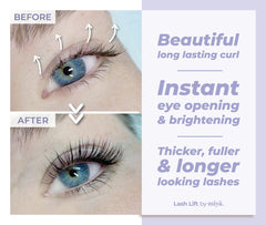 MIYA LASH nutrition serum bottle highlights nourishing formula for healthier lash and brow shine.