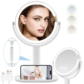 MIYADIVA lighted makeup mirror with 20x magnification for precise brow shaping