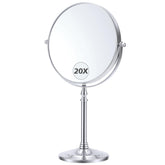 MIYADIVA magnifying mirror 20x on stand close-up for precise makeup detail
