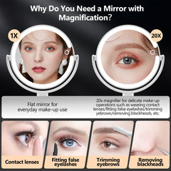 MIYADIVA mirror 360-degree rotation offers flexible viewing angles during application.