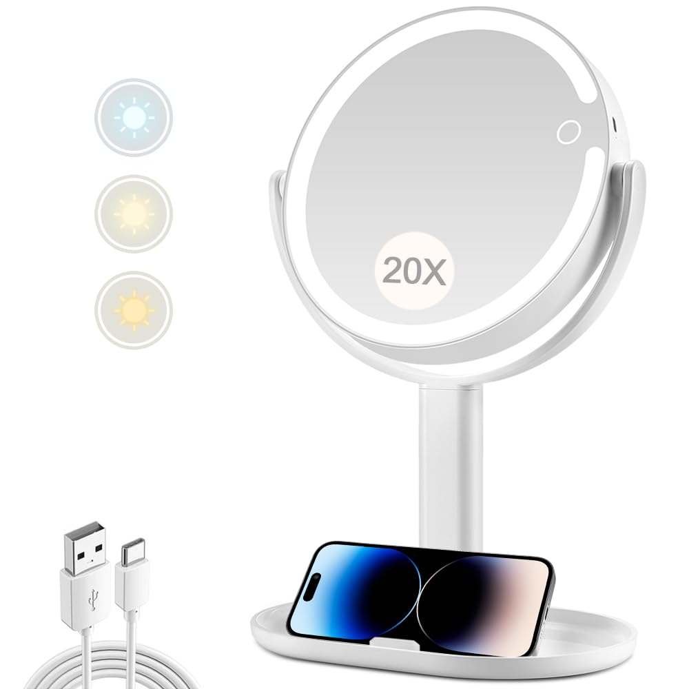MIYADIVA makeup mirror with lights shows the 80 LEDs for bright, even illumination.