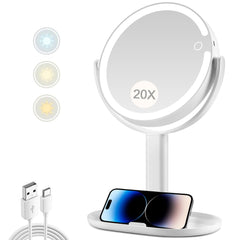 MIYADIVA makeup mirror with lights shows the 80 LEDs for bright, even illumination.