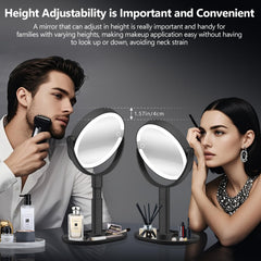 MIYADIVA mirror base includes phone holder for tutorials during makeup