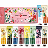 MIYUELENI 10-pack hand cream gift set showcases portable tubes for on-the-go hydration.
