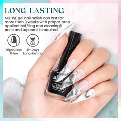 MIZHSE Purple Lavender marble polish adds soft floral vibes to nails