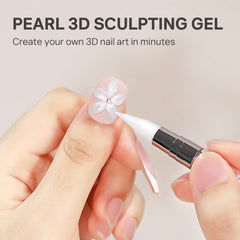 MIZHSE Pearl 3D gel for carving and nail art designs with soft, workable texture.
