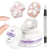 MIZHSE Pearl 3D gel shows solid texture for mess-free molding and precise sculpting.