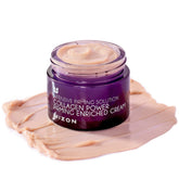 MIZON Collagen Line cream tube cap close-up for daily firming routine.