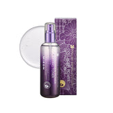 MIZON Collagen Power Lifting Toner bottle pour demonstrates skin hydration and lift.