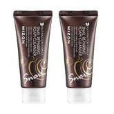 MIZON Snail Repairing Foam Cleanser bottle front for gentle pore cleansing and hydration.
