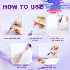 MKNZOME nail art pens ergonomic grip reduces hand fatigue during sessions.