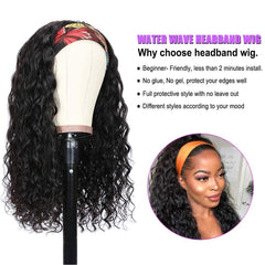 mmiQus glueless headband cap close-up with adjustable Velcro for secure fit