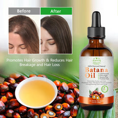 MMPANG Batana Oil drops on hair illustrate deep hydration for smoother strands.