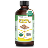 MMPANG Organic Castor Oil 8oz glass bottle ready for daily lash and hair care.