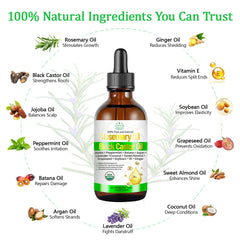 MMPANG rosemary oil ingredients highlight castor and peppermint blend.