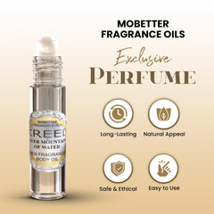 MOBETTER FRAGRANCE OILS Kreed Silver Mountains of Water side-view premium glass bottle durability