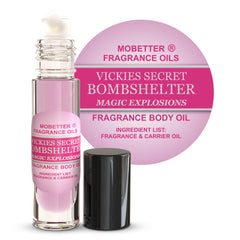 MOBETTER FRAGRANCE OILS Vickies Secret Bombshelter bottle for all-day wear and easy reapplication.