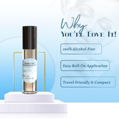 Mobetter Hues Blue Light roll-on in hand for convenient, on-the-go application.