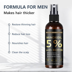 MOC LINK Minoxidil biotin closeup highlights nourishing formula for stronger strands